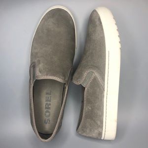 Sorell women’s gray suede campsneak slip on shoes
